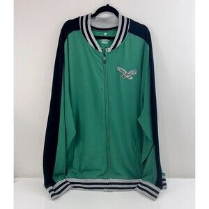 Fanatics Full Zip Jacket Philadelphia Eagles Birds Spellout Old School Logo 5XL